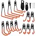 Garage Hooks Heavy Duty, Steel Garage Storage Hooks, Tool Hangers for Garage Wall Utility Wall Mount Garage Hooks and Hangers with Anti-slip Coating for Garden Tools, Ladders, Bulky Items (Pack of 12)