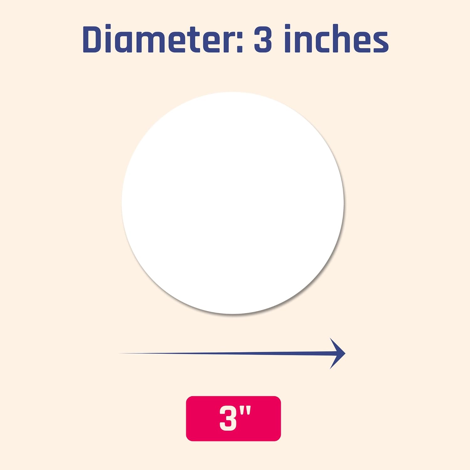 40 Sheets - 3 inch Round Circle Labels, White Printable Stickers for Laser/Inkjet Printers - 8.5 x 11 inch (Letter Sheets) - Image 3