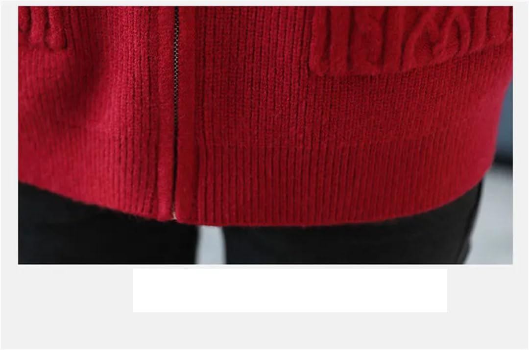 Alloaone Chaqueta De Punto para Mujer, Cárdigan con Cremallera, Suéter Informal con Cuello Levantado, Cárdigans De Punto