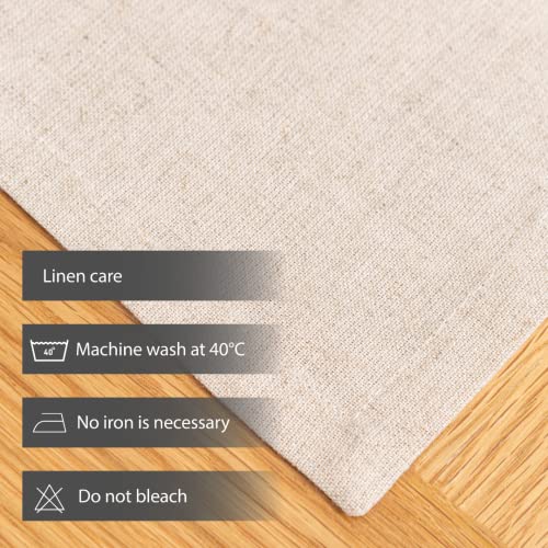 Linen Placemats For Dinner Table - Individual Placemats Sets Of 4 - Machine Washable Placemats Dining Cloth Set - Linen Cloth Placemats, Savastextile #TOP5