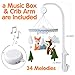 Music Baby Mobile with Crib arm Felt Handmade Baby Shower Gift for Girl or Boy (Woodland)