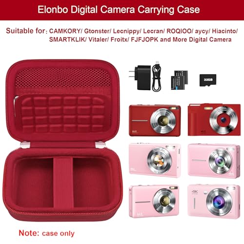 Funda rígida roja para cámara digital compacta Elonbo miniatura 2