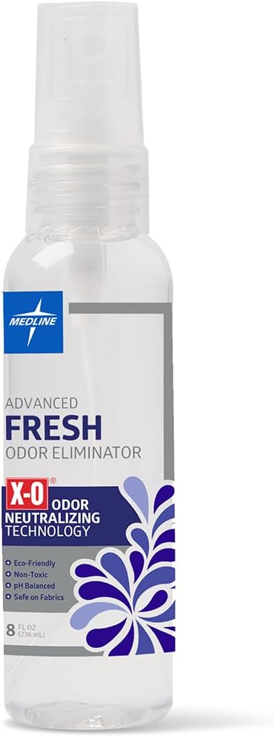 Medline Advanced Fresh Odor Eliminator, Neutralizes Odors Instantly, 2 oz. Bottles, Pack of 24