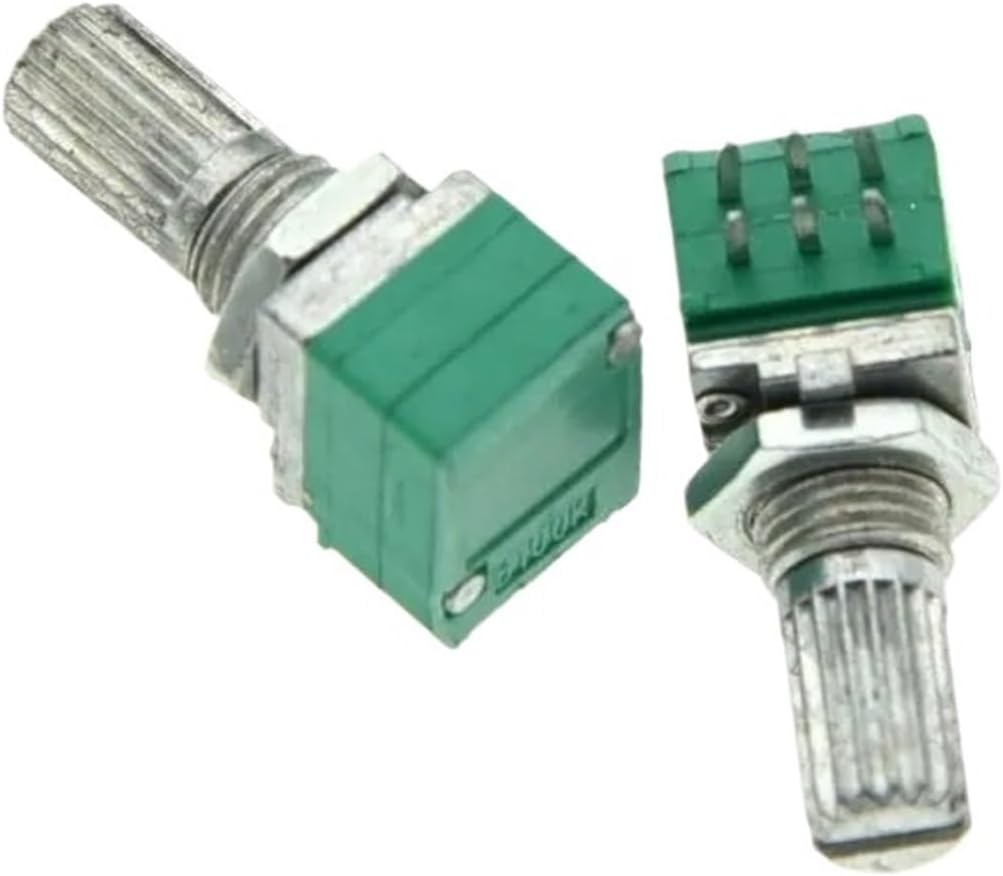 5個/バッチポテンショメーター RK097G 20K 50K 100K ハンドル長 15mm 花軸(50Kオーム)