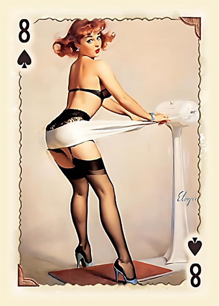 Vintage Pin-Up Girl Playing Cards | 54-Card Poker & Bridge Deck Featuring Classic 1940s–50s Pin-Up Art
