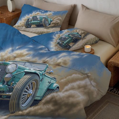 Housse de couette rallye vintage pour une chambre style évasion