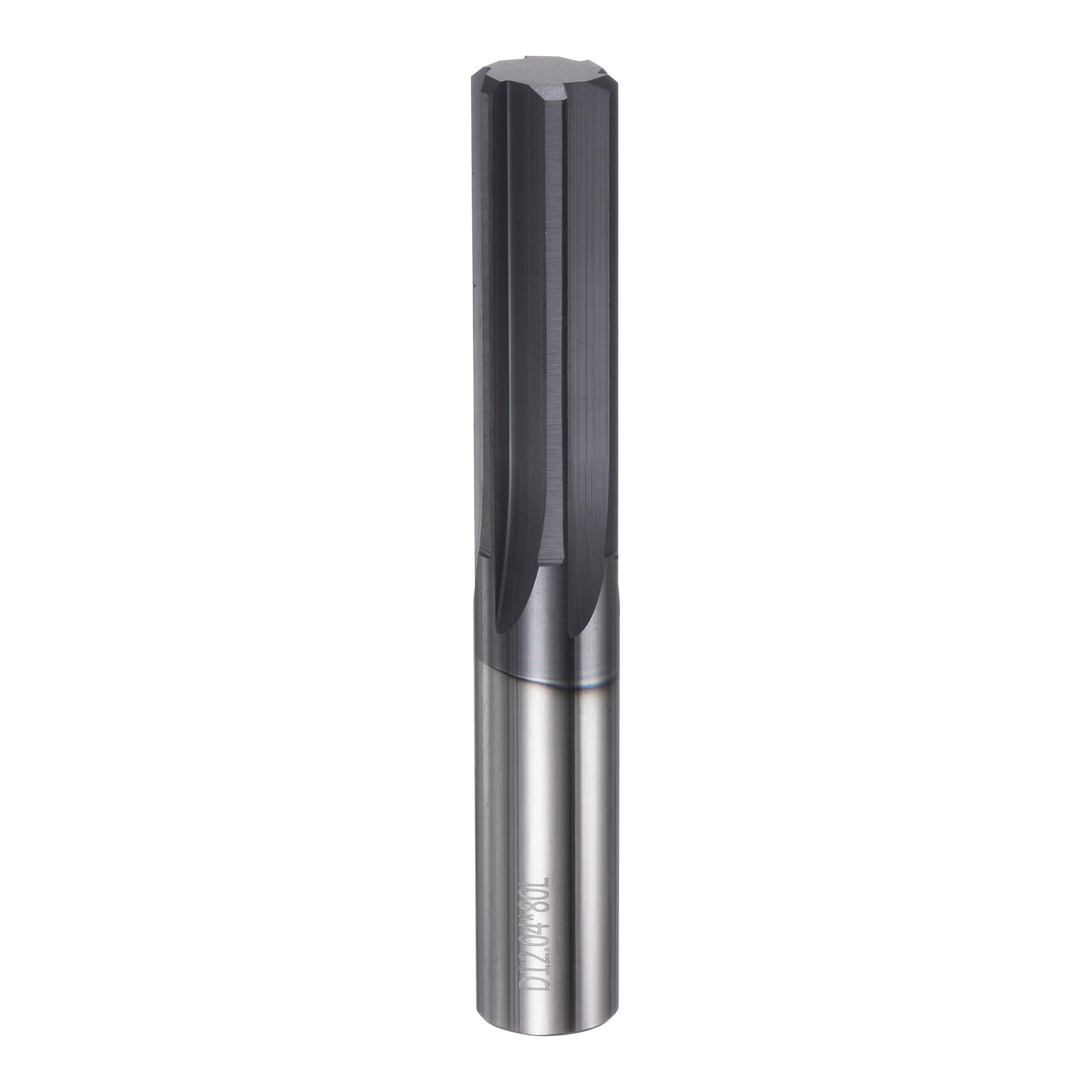 HARFINGTON Escariador de carburo de 12,04 mm de diámetro, herramienta de escariador de máquina de vástago recto para metal y tornos, centros de mecanizado CNC, negro