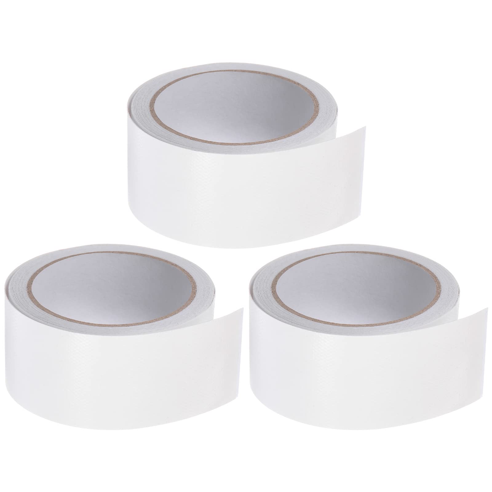 KeuLen Klebeband, Planen-Reparaturband, Zelt-Reparaturband, 3 Stück, 5,1 cm x 4,6 m, universelles wasserdichtes Markisentuch-Reparaturband for Bastelarbeiten, Heimwerker, Outdoor-Zelt, weiß