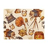 Orologio retrò con fotocamera e microfono, puzzle da 500 pezzi per adulti - Puzzle in legno per adulti e anziani