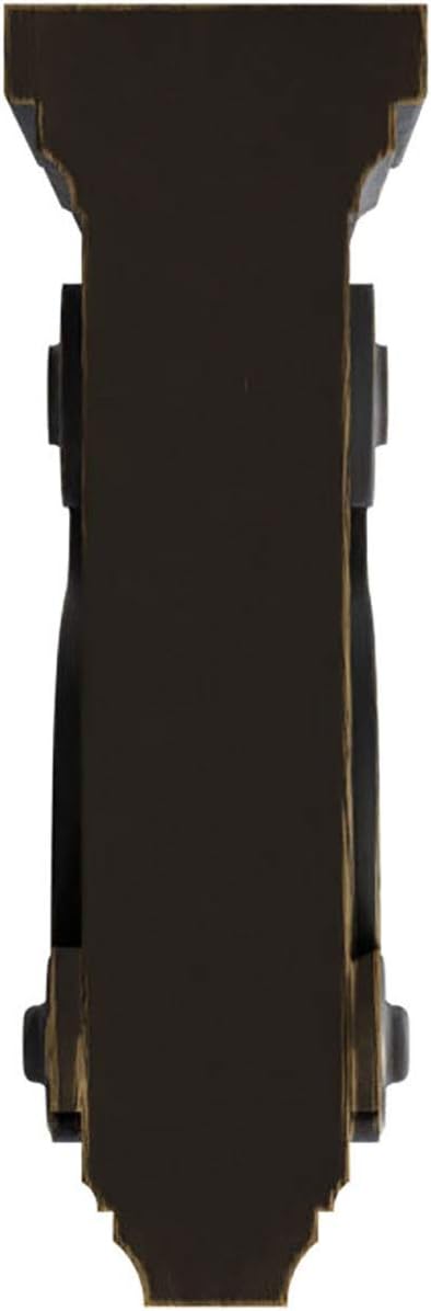 Ekena Millwork CORWD03X06X10TSBL Boston Traditional Scroll Vintage Decor Corbel 3 3/8"W x 6 1/2"D x 10 1/2"H Black