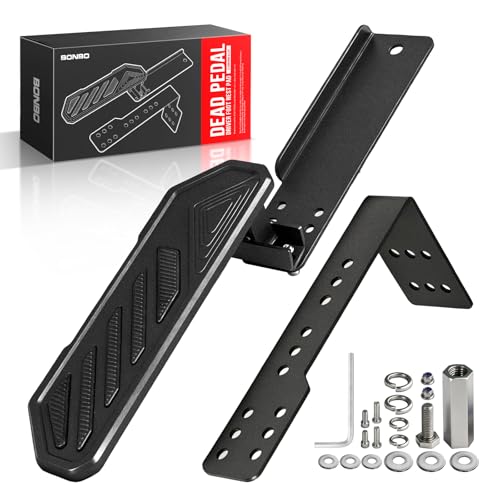 Dead Pedal Driver Foot Rest Pad - Left Side Kick Panel Adjustable Anti-Slip Thickened No Drilling for 2007-2018 Jeep Wrangler JK & 2018-2022 Wrangler JL 4XE Gladiator JT by Bonbo - Used condition - US$46.56