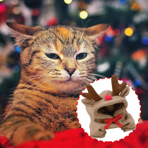 Moletom com capuz para cachorro de rena, Roupa de Natal para cachorro Rena - Roupa de Cosplay dos al