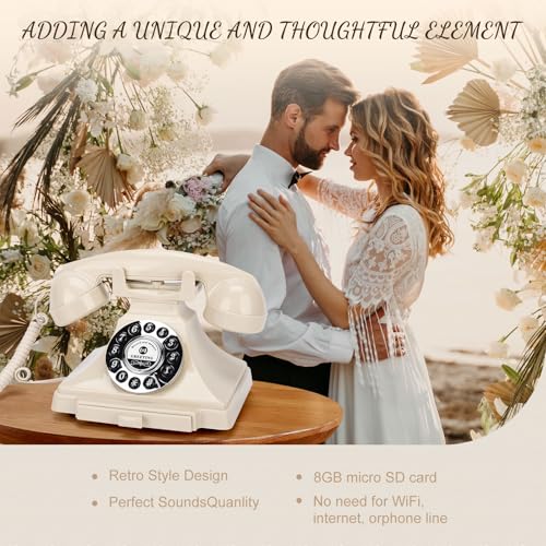 Livre d'or audio mariage blanc cassé, objet connecté d'exception