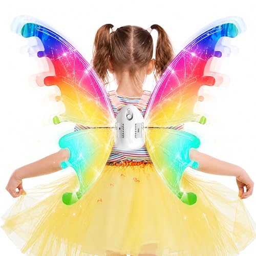 Alas de hada con luces LED para niñas miniatura 1