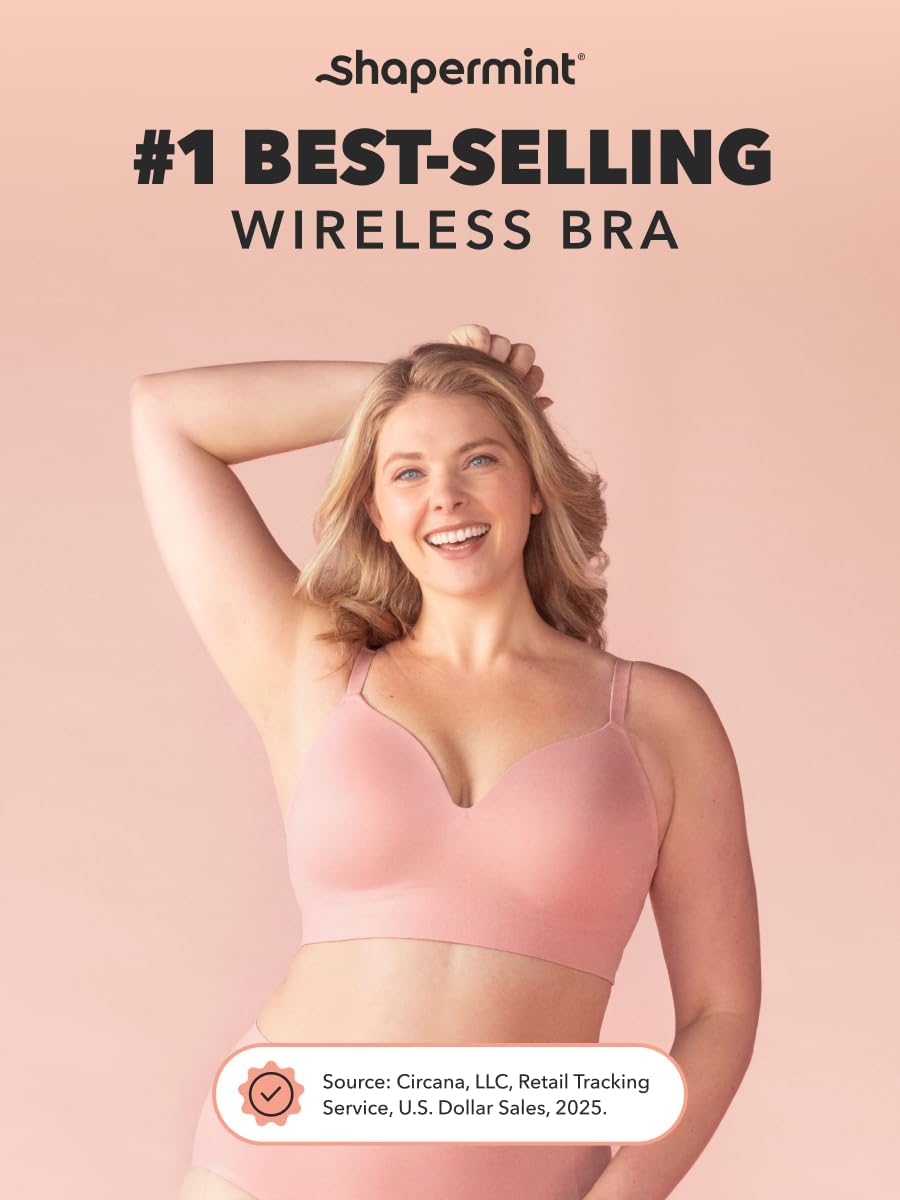  Bras for Women, Full Coverage Wirefree Bra with Lift, Plus Size thumbnail