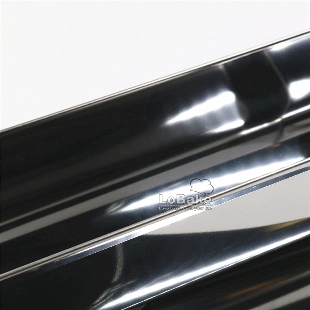 LoBake 5 Styles Long Design Half Round Sylinder Shape Stainless Steel Bread Mold Metal Cake Mould Toast Box Loaf Pan Tin DIY Bakeware (28.5cm)