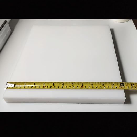 Placa de HDPE 1 pulgada 12x12 pulgadas Bloque de Polietileno Blanco miniatura 2