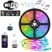 Produktbild MIROCOO Led Strip 5M, WiFi RGB LED Streifen, IP65 Wasserdicht Led Band Sync mit Musik, LED Stripes 150 LEDs SMD5050 Steuerbar via App, Led Lichtband Kompatibel mit Google Assistant, Echo, IFTTT