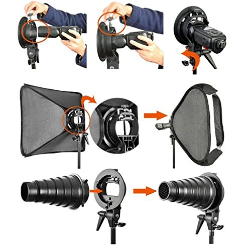 image for Godox S Type Bracket Bowens Mount Holder for Speedlite Flash Snoot Sof