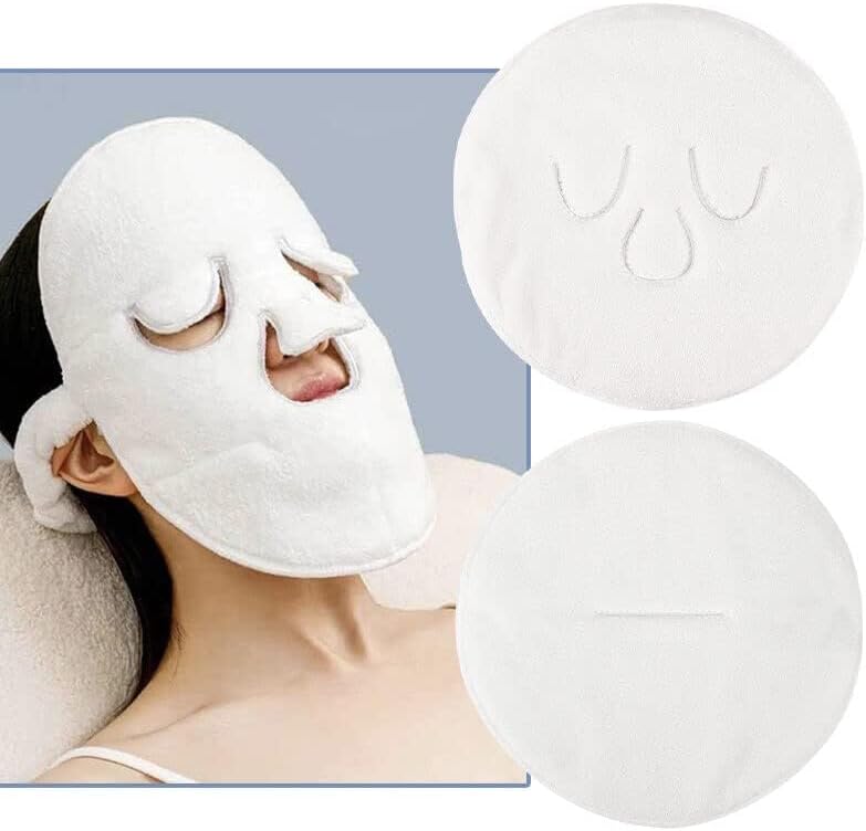 Vinas Mask Face Steaming Face Cold Compress Absorbent Moisturizing Wet Facial Steamer Towel Mask Thickened Coral Fleece Face Towel Weave Soft Fit Facial (Pack Of 1) (MultiColor)