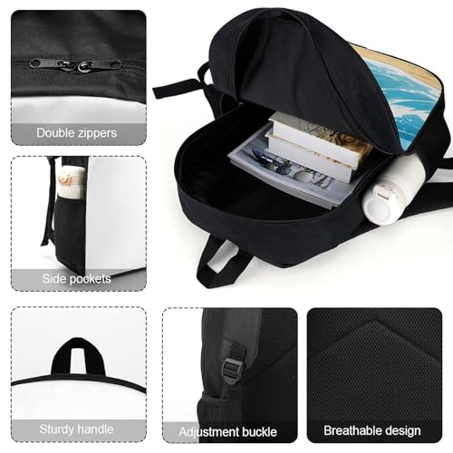 Funny Raccoon Backpack - Durable 600D Polyester, 17 Inch Backpack with Ergonomic Adjustable Straps, Lightweight Travel Bag for Men & Women4