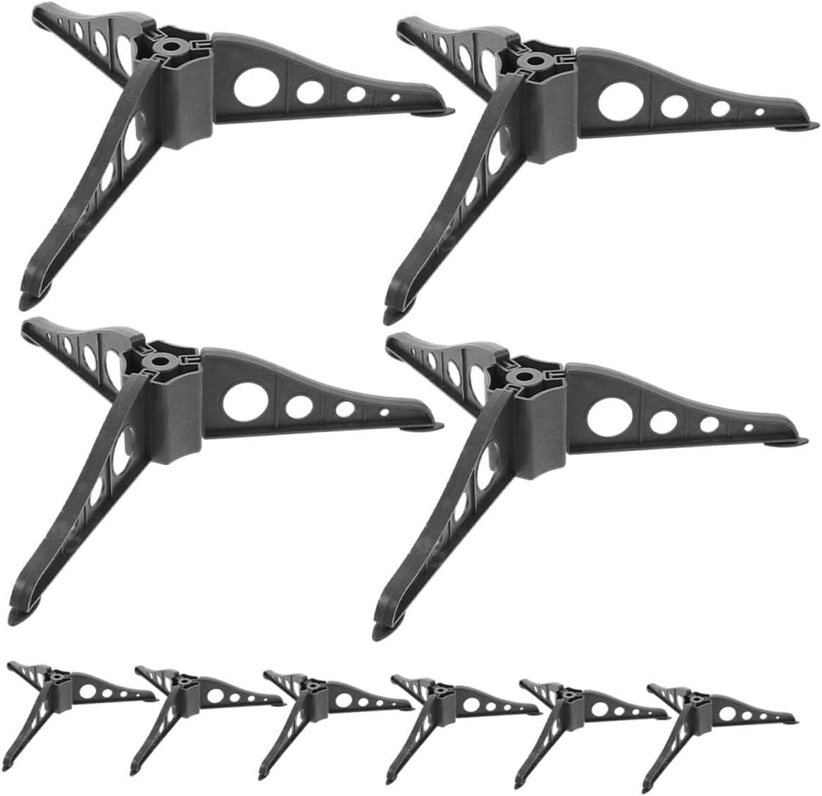 10pcs Black Plastic Christmas Tree Stand Brackets for Artificial Trees with Smooth Surface Easy Assembly and Compact Storage