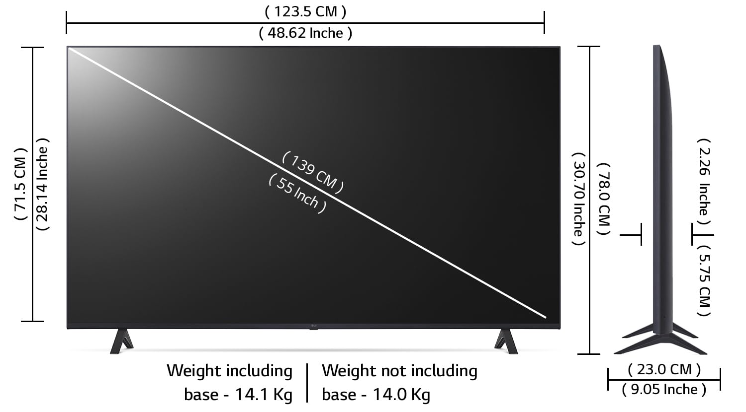 LG 139 cm (55 inches) 4K Ultra HD Smart LED TV 55UR7500PSC (Dark Iron Gray) 5 51AXBw3FDvL. SL1500