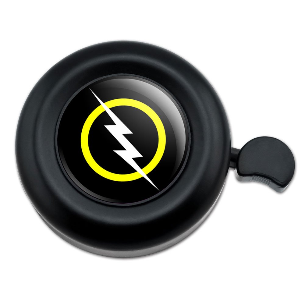Graphics and More White Lightning Bolt Bicycle Handlebar Bike Bell