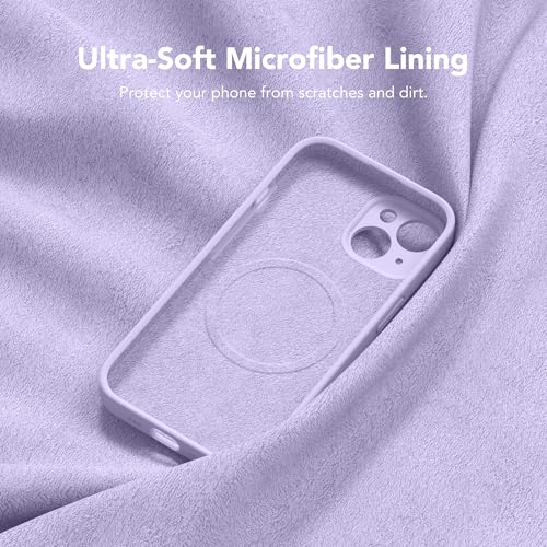 Image of Magnetic for iPhone 15 Plus Case, Compatible with MagSafe, [Full Camera Protection][Screen Protector] Silicone Shockproof Protective Phone Case for iPhone 15 Plus 6.7 inch, Clove Purple