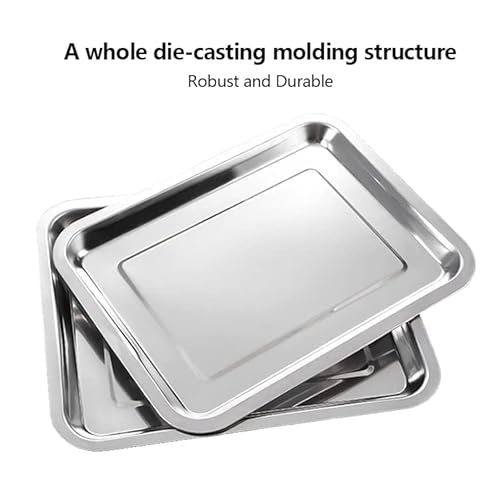 Baking Trays Pan Stainless Steel Baking Sheet Rectangle Ovenware Bbq Griddle Plate,Suitable For Cuisinart Toa-60 Toa-65 Toa-70 Air Fryer Toaster Oven #TOP2