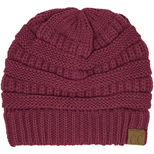 Image of Hatsandscarf CC Exclusives Solid Color Beanie Tail Hat for Adult (MB-20A)