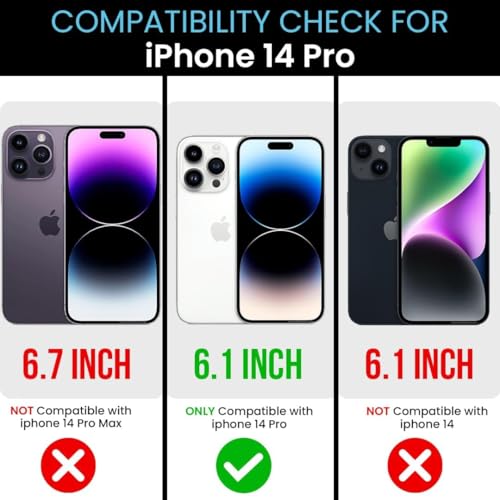 Image of mobistyle iPhone 14 Pro Polycarbonate Non Yellowing Translucent | Ultra Hybrid Drop and Camera Protection Back Cover Case for iPhone 14 Pro (Purple Side)