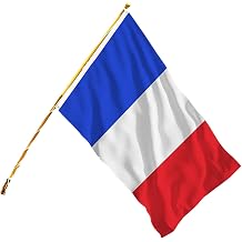 France Flag Banner - UV Fade Resistant French Flag, Double Sided French Flag with Polyester Outside, Vibrant Color and Fade Resistant Bami