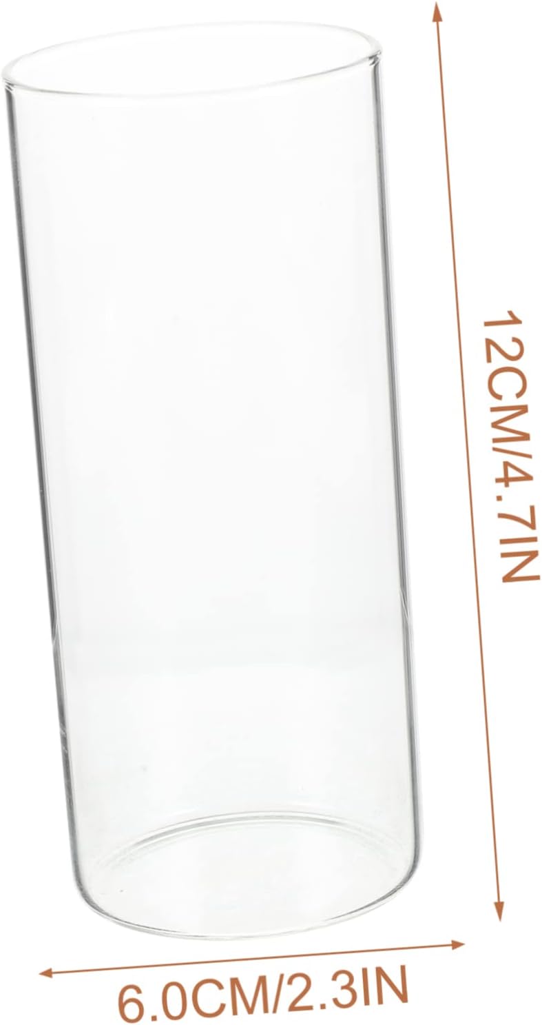 6pc Glass Cylinder Vase Set Floating Candle Holders Multi-Functional Tall Vases for Home Decor