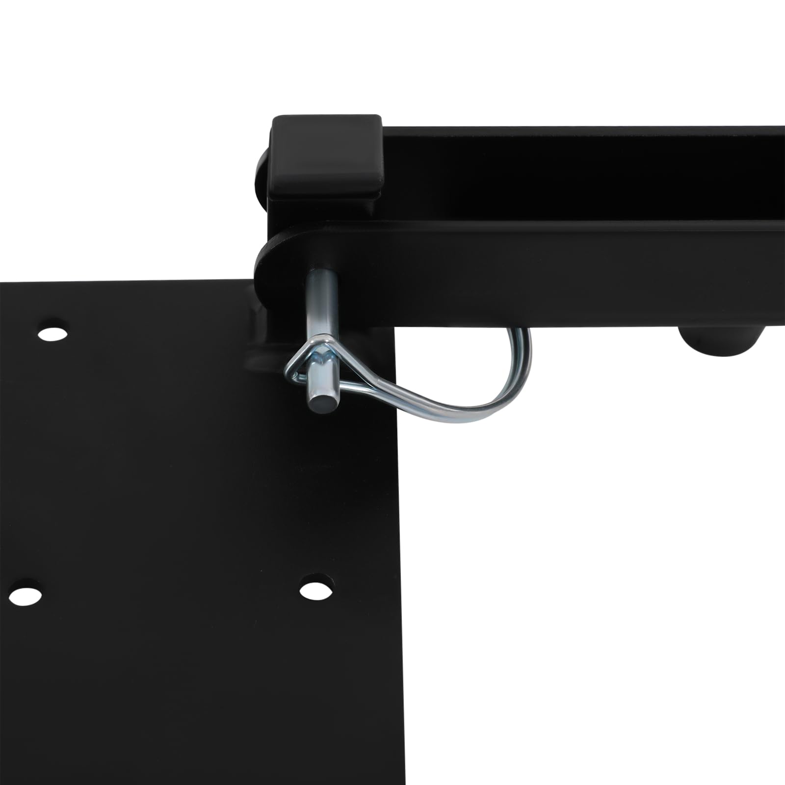 Escalera para portón trasero, plegable, 300 kg, para camioneta, camión, 70-115 cm de altura, con pies de goma, color negro