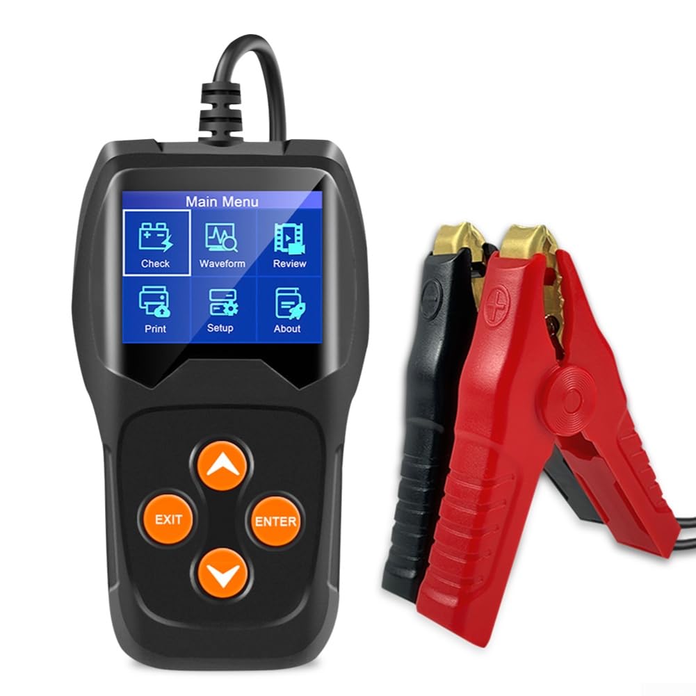Strumento diagnostico KW600 della batteria del veicolo 12V con letture di tensione in tempo reale e funzioni multiple di prova per l'affidabilità del sistema