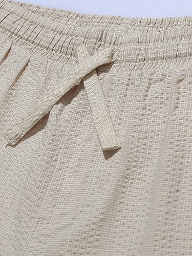 Image of StitchX Men's Airport Look Textured Seersucker Cotton Jogger Trousers S-4XL