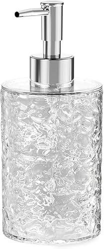 Dispensador de jabón, botella de jabón de manos antioxidante para baño y encimera de cocina, recargable de 13.5 onzas, dispensador de jabón de