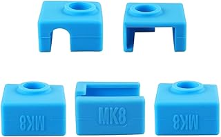 Fiabgum 3D Printer Heater Block Silicone Cover MK8 Hotend Extruder Silicone Sock Heater Block Silicone Cover for Ender 3/Ender 3 Pro/Ender 3 V2/Ender 5 Pro/CR-10 10S S4 S5 3D Printer (5PCS)