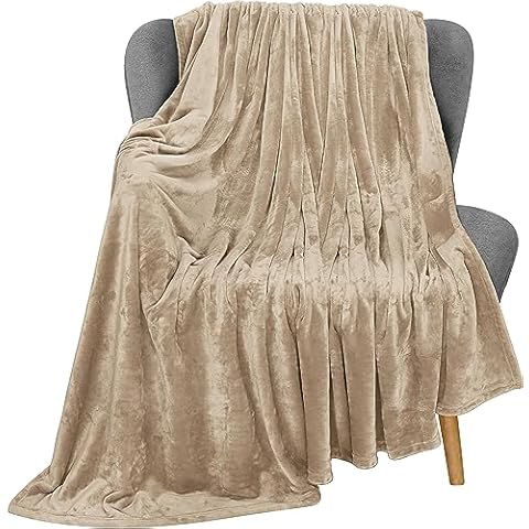 Utopia Bedding Fleece Blanket Throw Size Camel Cover
