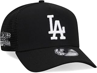 New Era Los Angeles Dodgers World Series 1981 Black 9Forty A Frame Trucker Snapback Cap, black, One Size