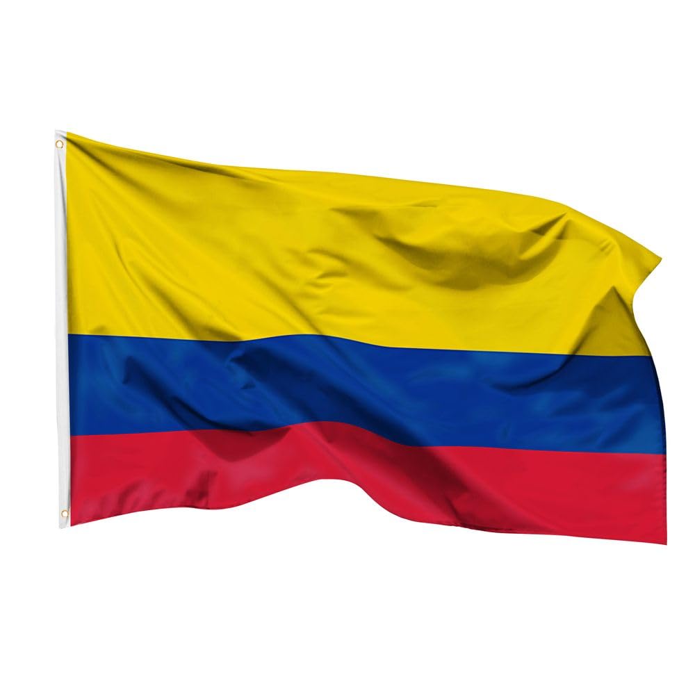 PHENO FLAGS Colombia Flag 90 x 150 cm - Weatherproof National Flag Made of Polyester with Double Stitching and Metal Eyelets