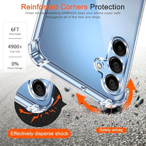 Image of Lustree Samsung Galaxy A16 5G Back Cover Transparent Case | Clear TPU Shockproof Case with Four Corner Protection & Raised Camera Guard | Slim Protective Cover for Samsung A16