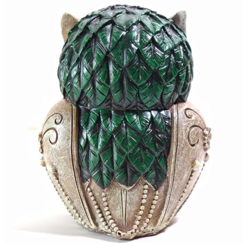 Image of The Spiritual Living Classy Green Owl Statue for Good Luck | 4 Inch | Feng Shui Items | Art Figure Showpiece for Home Decor Living Room | Figurines | Ideal for Gift | Pooja Room |