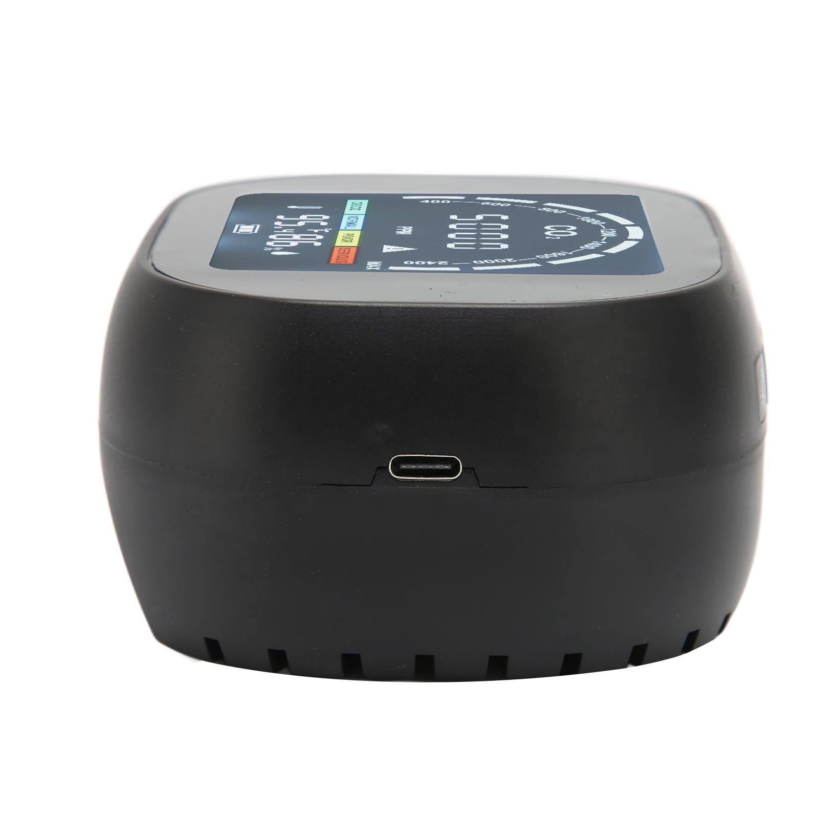 Medidor infrarrojo de CO2 Detector de dióxido de Carbono de Alta precisión Termómetro Higrómetro con función de Alarma Pantalla Grande y Clara para el hogar Oficina Monitoreo de