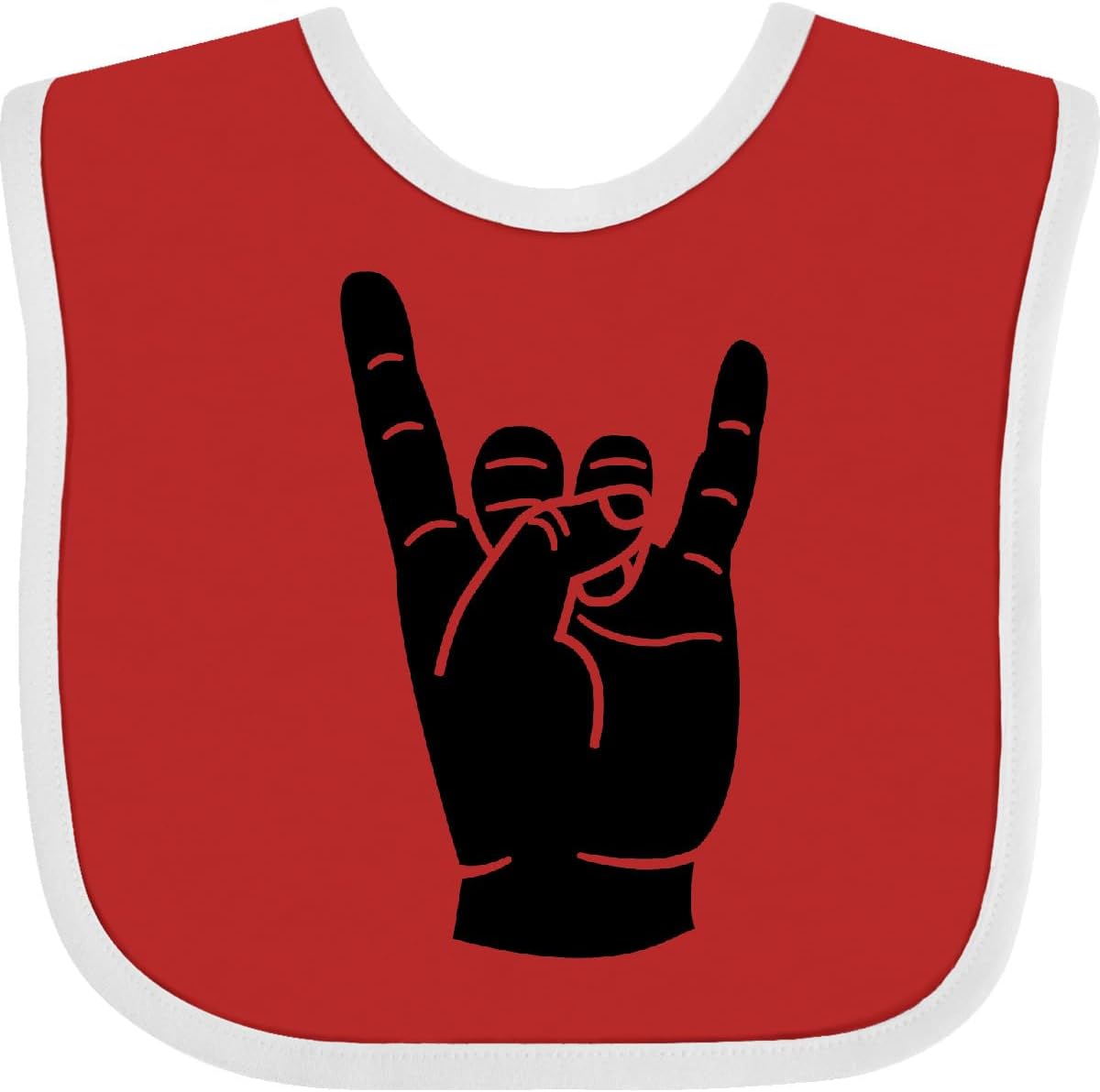 inktastic Rocker Horns Baby Bib