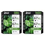 67XL Ink Cartridges 4-Pack Replacement for HP 67 HP67XL 67 XL Cartridge Work with DeskJet 2755e 2855e 2800e 2852e 2827e 4227e 4255e Envy 2700 6055e 6075 6432e 6455e 6458e 6475e Pro 6455 Printer