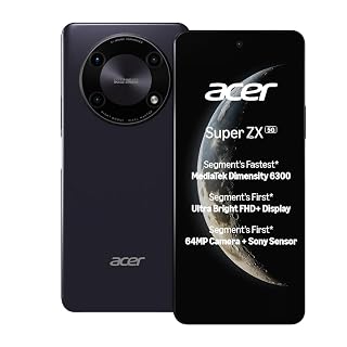 acer Super ZX 5G (Lunar Blue, 8GB RAM, 128GB) | Segment-First FHD+ 6.8” 120Hz Display | Sony 64MP AI Triple Camera | 5000 mAh Long Lasting Battery - Amazon product rated Grade A