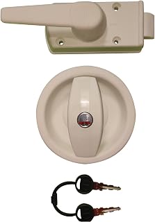 Zadi - Cerradura redonda de plástico para vehículos recreativos Color - Blanco
