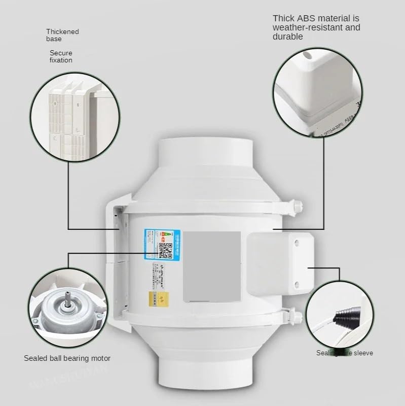 3 inch 4 inch 5 inch 6 inch exhaust fan household silent inline fan wall mounted(4inch)